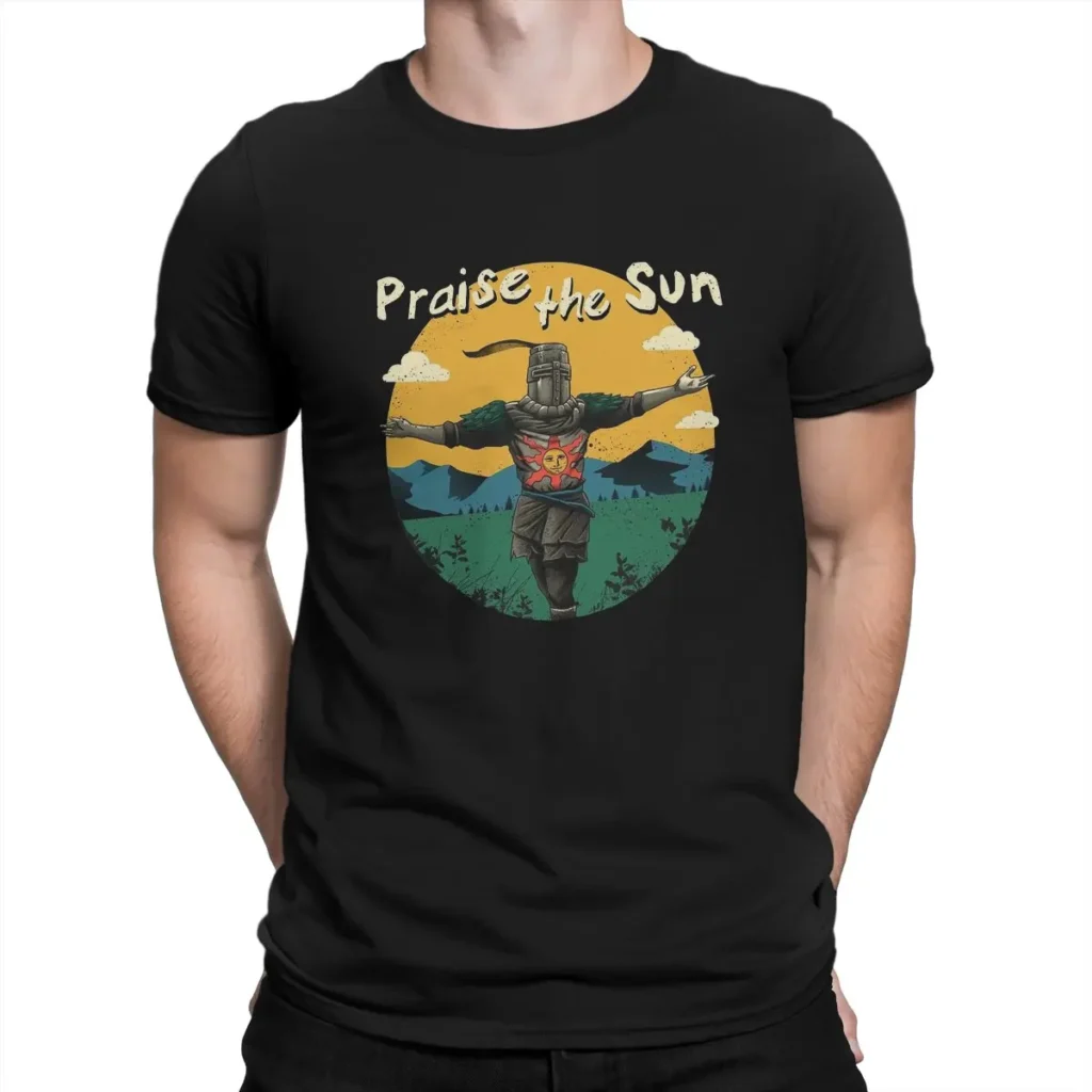 Men Praise The Sun 3 T Shirt Dark Souls Clothing Novelty Short Sleeve Crewneck Tees Printed - Dark Souls Gifts