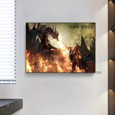 Dark Souls Game Poster Wall Art Canvas Posters Decoration Art Poster Personalized Gift Modern Family bedroom 18 - Dark Souls Gifts